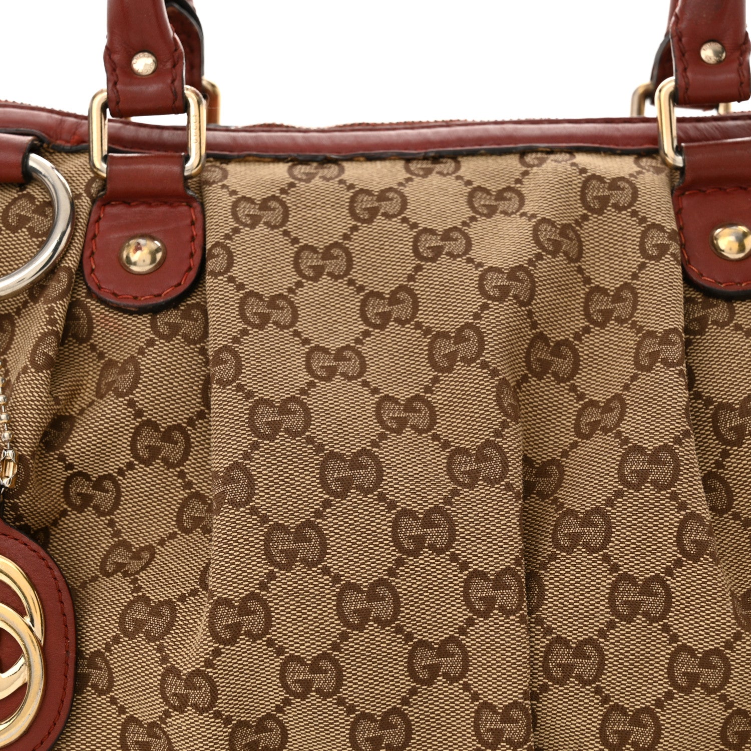 Gucci Monogram Medium Sukey Top Handle Dark Red 8 of 19