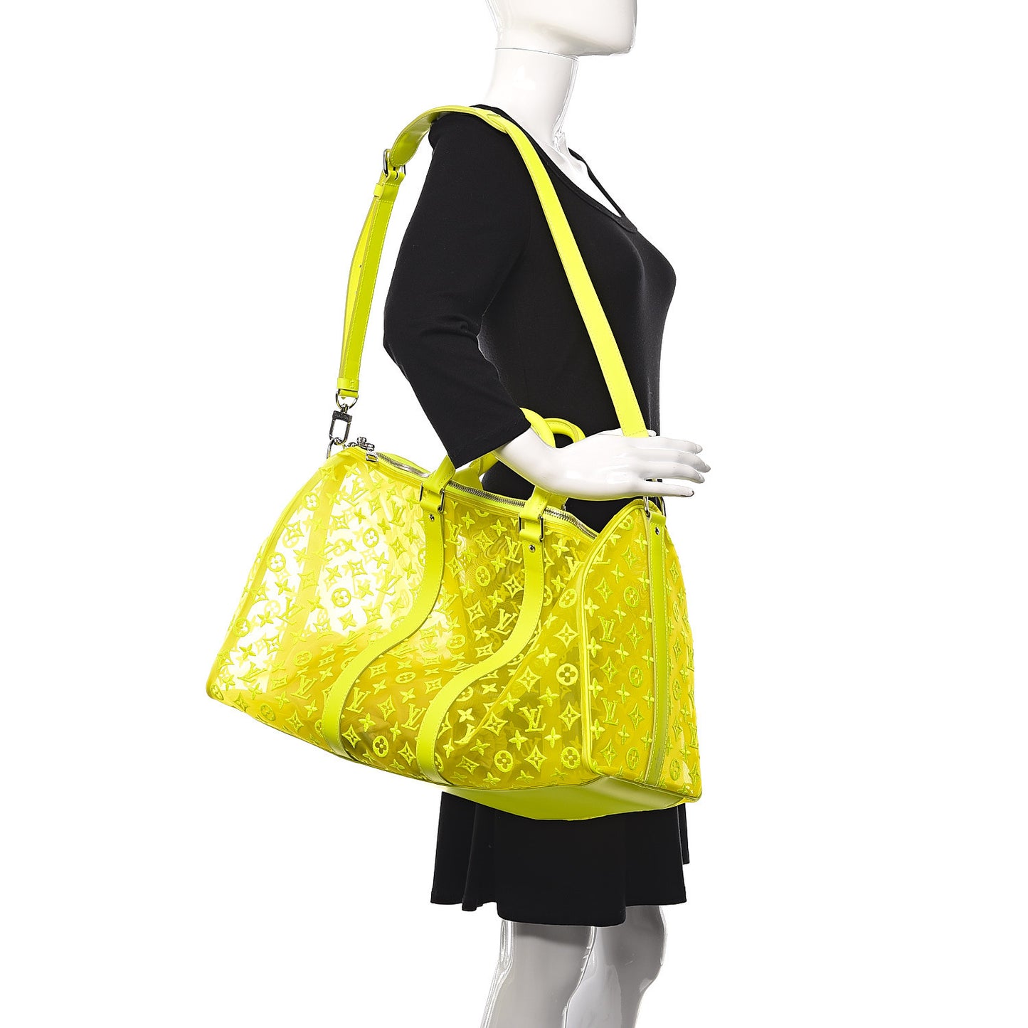 Monogram Fluo See Through Keepall Bandouliere 50 Yellow