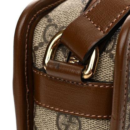 Gucci GG Supreme Monogram Azalea Calfskin Mini Retro Interlocking G Shoulder Bag Beige Ebony Brown Sugar 13 of 14