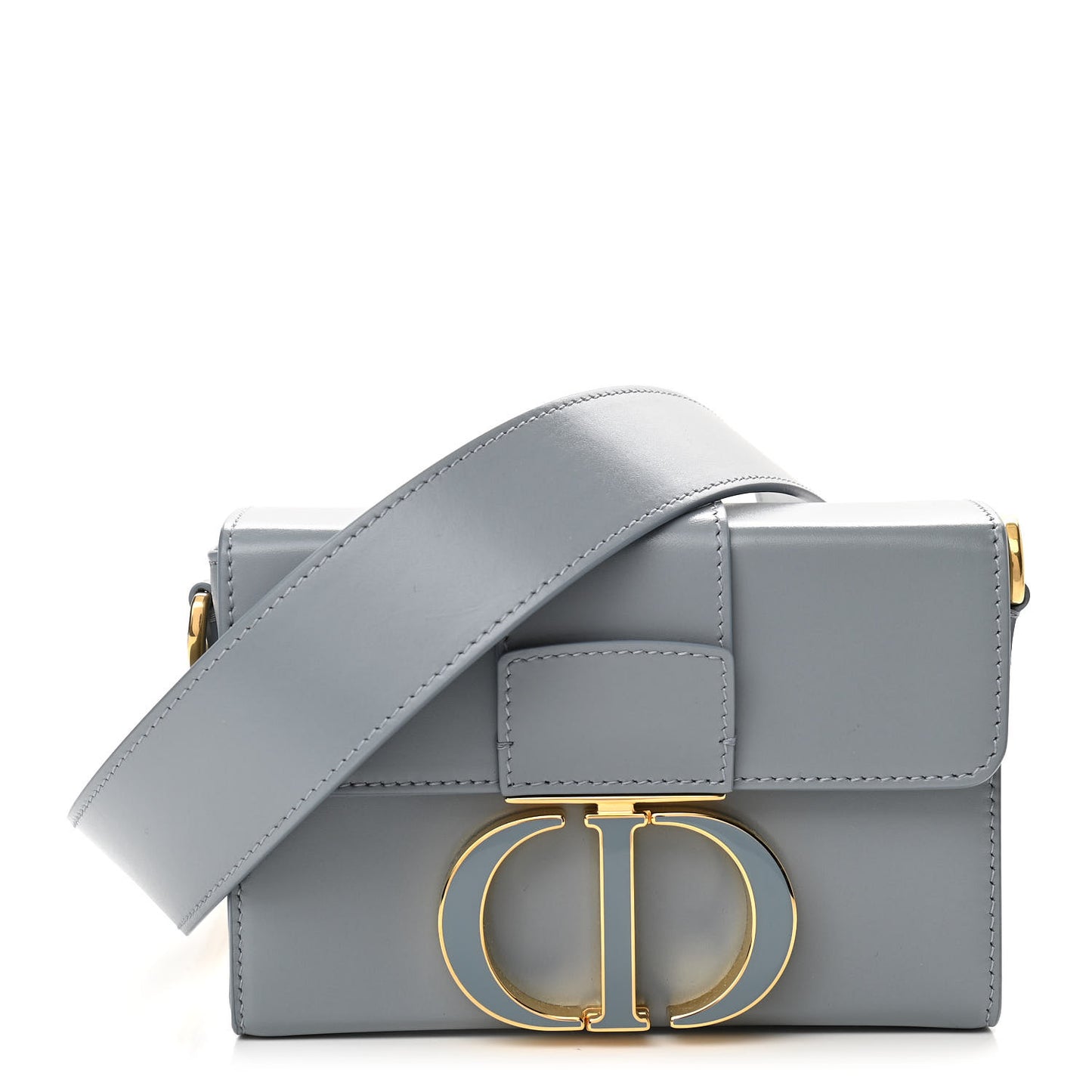 Box Calfskin 30 Montaigne Box Bag Gray