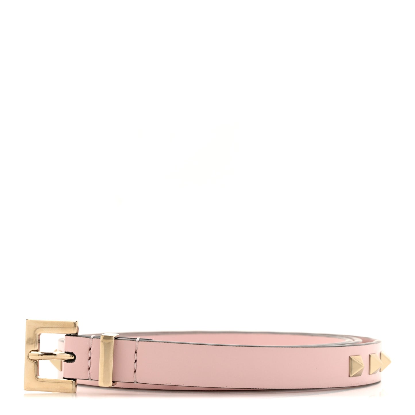 Calfskin Rockstud Belt 90 36 Light Pink