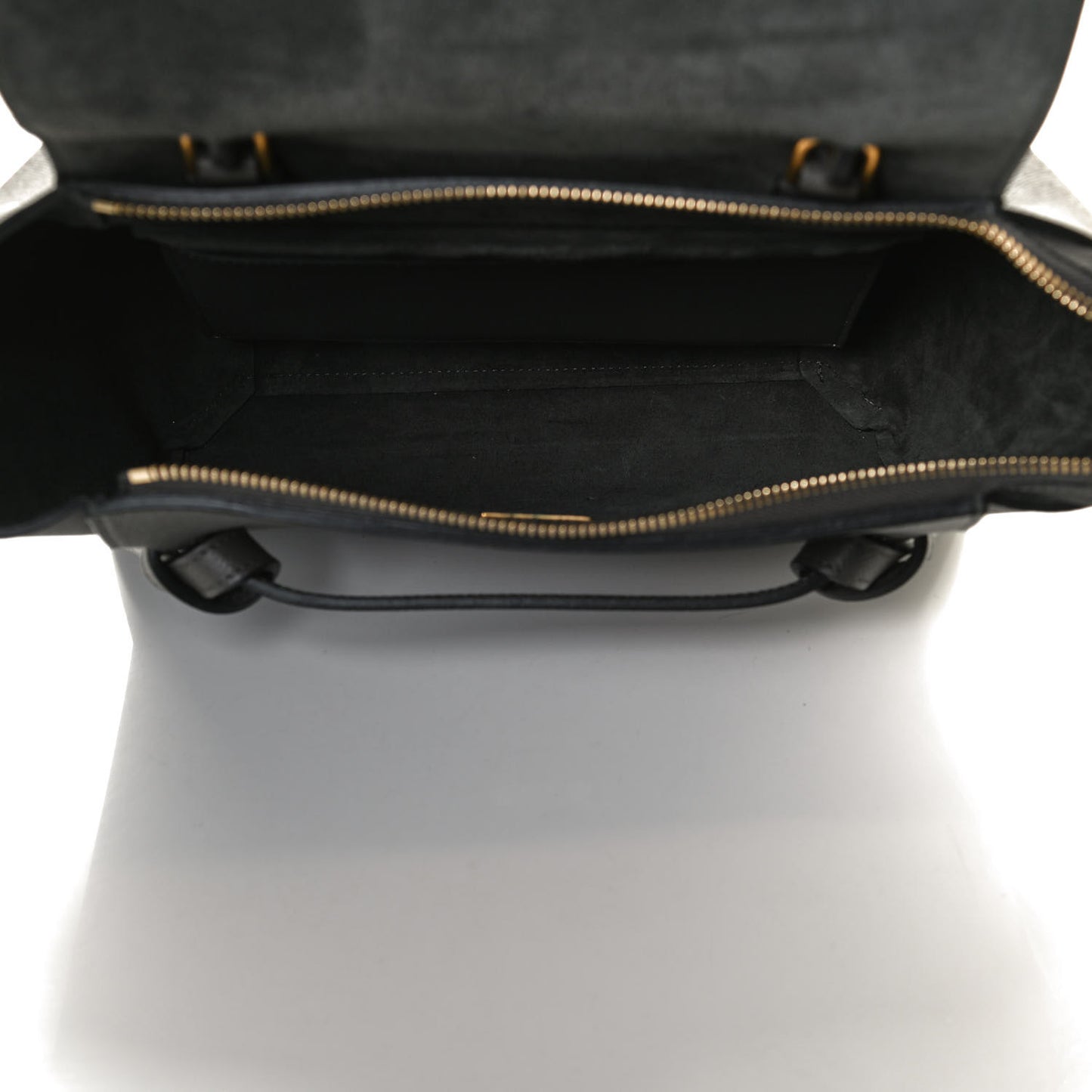 Grained Calfskin Micro Belt Bag Grey