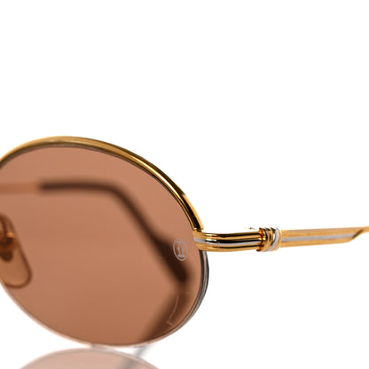 Cartier Rimless St Honore Oval 135 Sunglasses Brown Gold 7 of 8