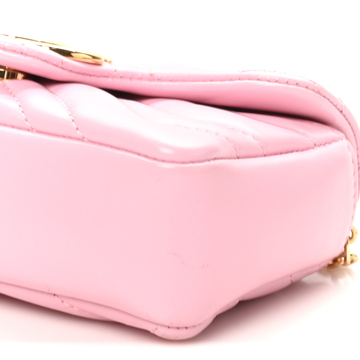 Gucci Lambskin Matelasse Mini GG Marmont Shoulder Bag Light Pink 9 of 9