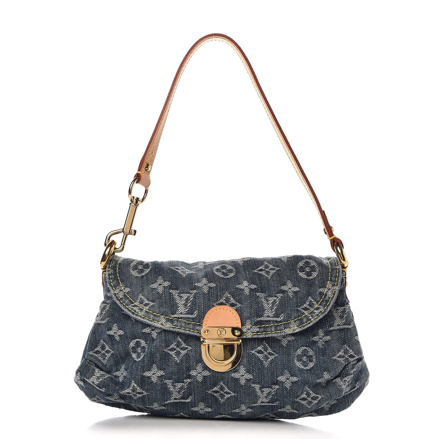 Louis Vuitton Monogram Denim Mini Pleaty Blue 1 of 9