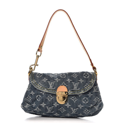 Louis Vuitton Monogram Denim Mini Pleaty Blue 1 of 9