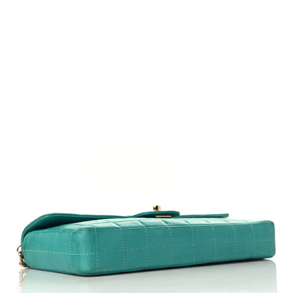 Chanel Lambskin East West Chocolate Bar Flap Turquoise 4 of 11