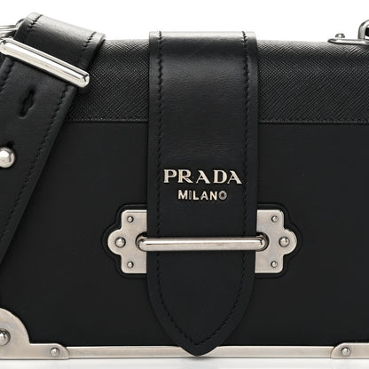 Prada City Calf Saffiano Cahier Bag Black 7 of 9