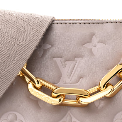 Louis Vuitton Lambskin Embossed Monogram Coussin PM Gris 9 of 12
