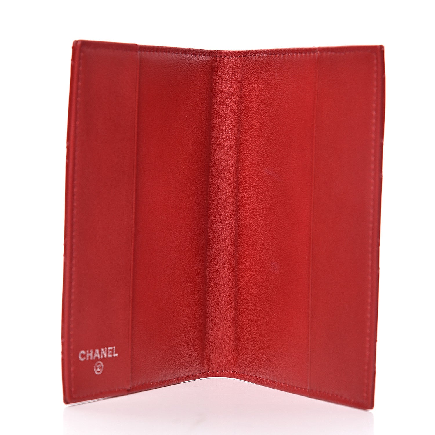 Chanel Patent Calfskin Quilted Passport Holder Red 5 of 9
