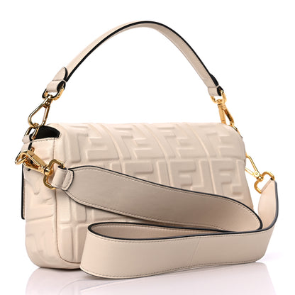 Fendi Nappa FF 1974 Embossed Baguette Camelia 3 of 13
