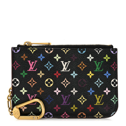 Louis Vuitton Monogram Multicolor Key Pouch Black Violet 1 of 6