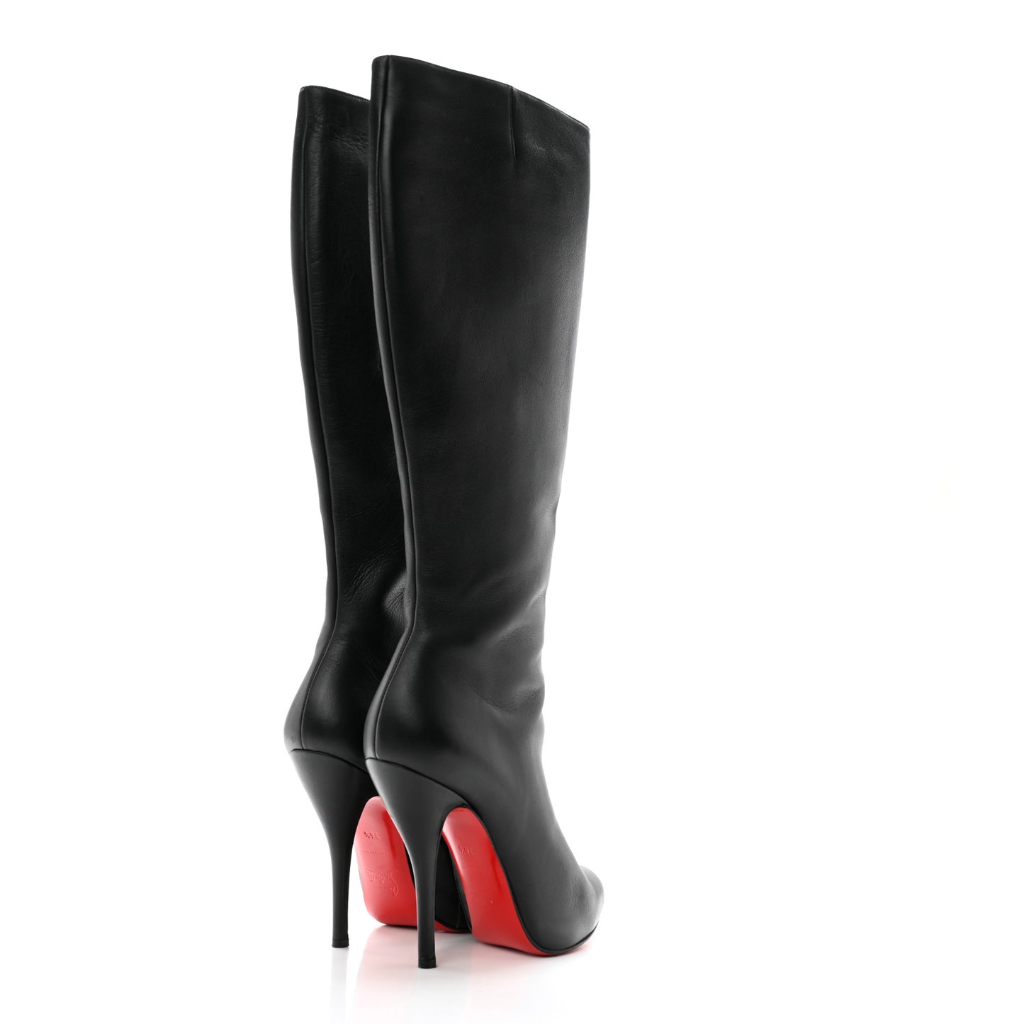Calfskin Bourge 100 Tall Boots 36.5 Black