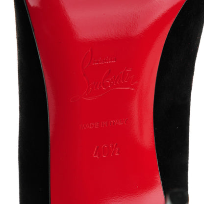 Christian Louboutin Veau Velours Pigalle Follies 100 Pumps 40.5 Black 6 of 8