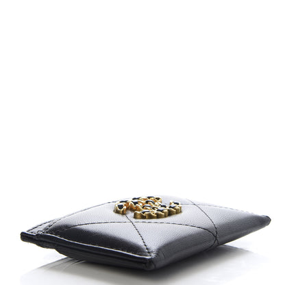 Chanel Goatskin Quilted 19 Card Holder Black 4 of 9