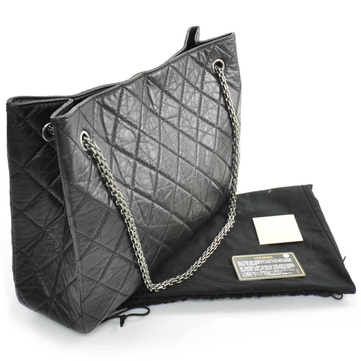 Aged Calfskin Reissue 2.55 Tote Black