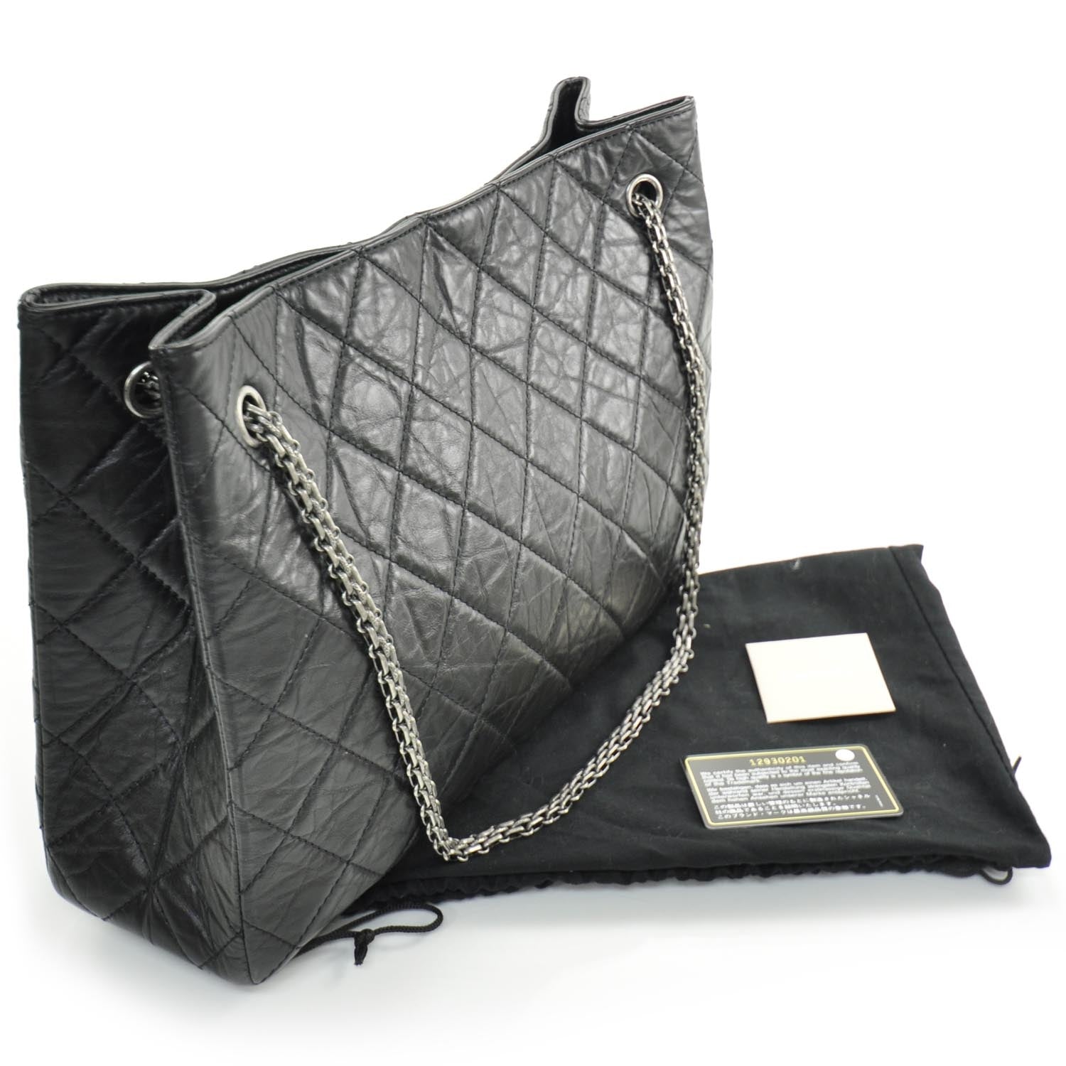 Chanel Aged Calfskin Reissue 2.55 Tote Black 3 of 8