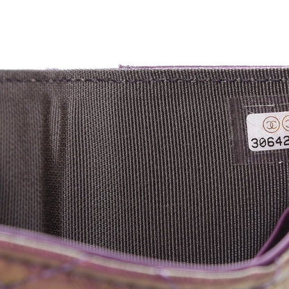 Chanel Iridescent Lambskin Small Quilted Flap Wallet Purple 7 of 8