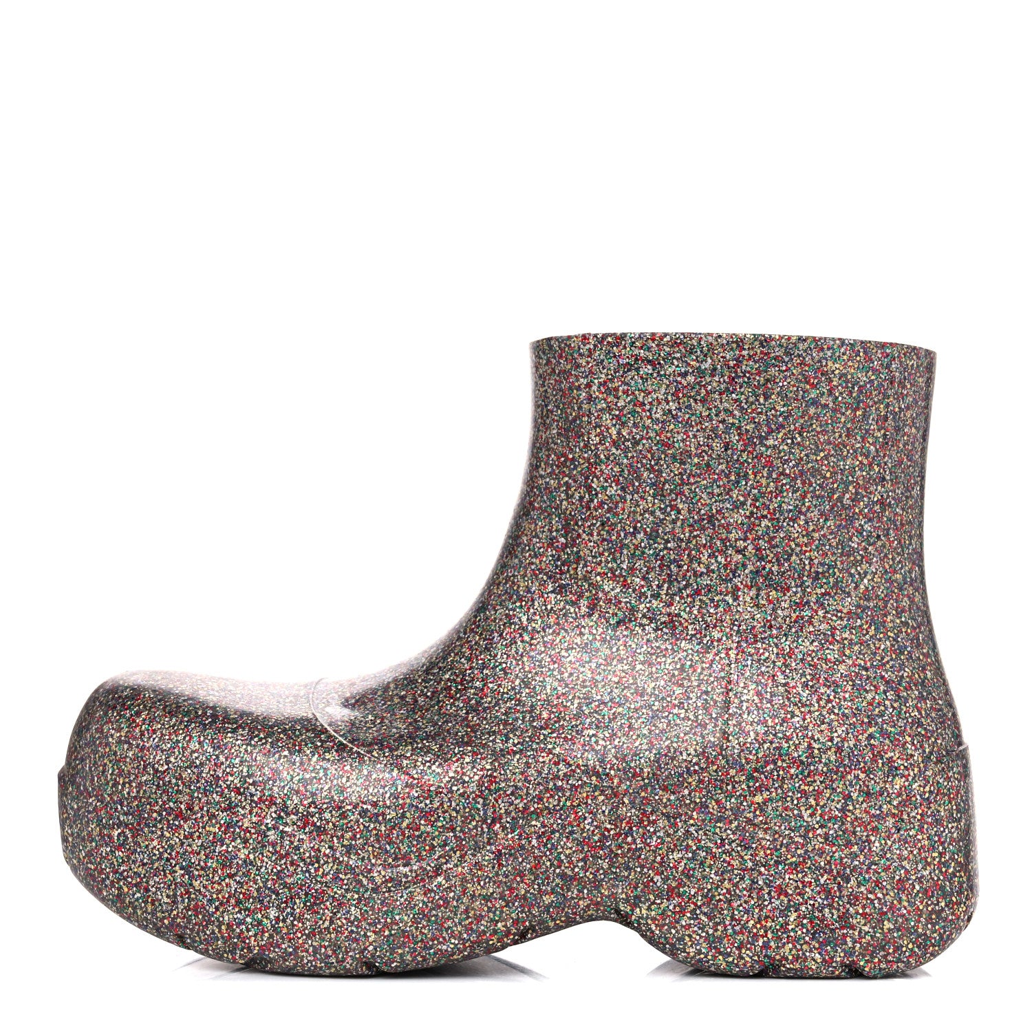 Bottega Veneta Sparkle Rubber Puddle Ankle Boots 39 Multicolor 1 of 8