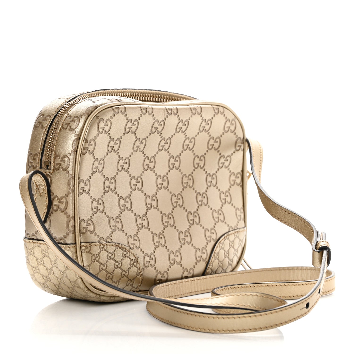 Gucci Guccissima Mini Bree Messenger Bag Gold 3 of 13