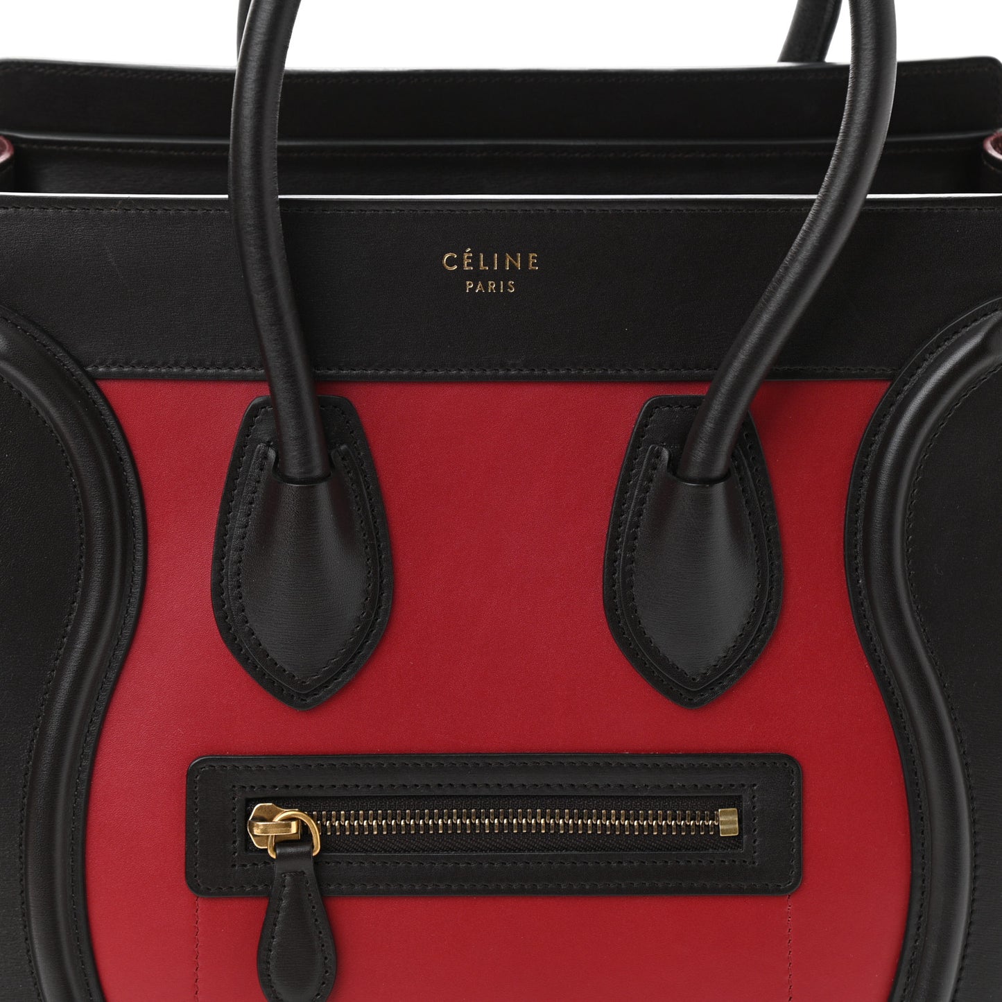 Smooth Calfskin Micro Tri-Color Luggage Micro Red