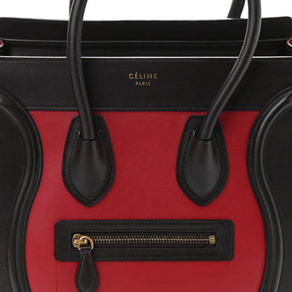 Celine Smooth Calfskin Micro Tri-Color Luggage Micro Red 8 of 10