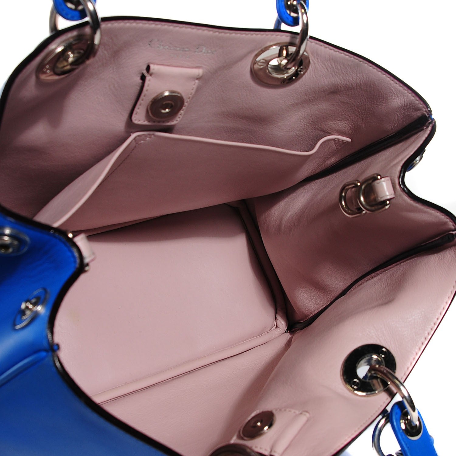 Christian Dior Calfskin Medium Diorissimo Bag Blue Persan 6 of 10
