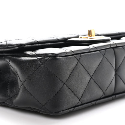 Chanel Lambskin Quilted Small Wenge Wood Flap Black 9 of 11