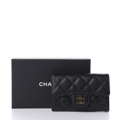 Chanel Caviar Quilted Flap Card Holder Wallet Black 8 of 8