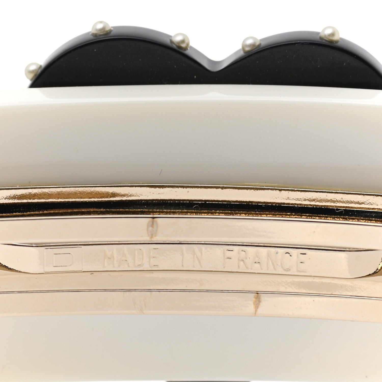 Chanel Pearl Resin Coco Barette 4 of 4