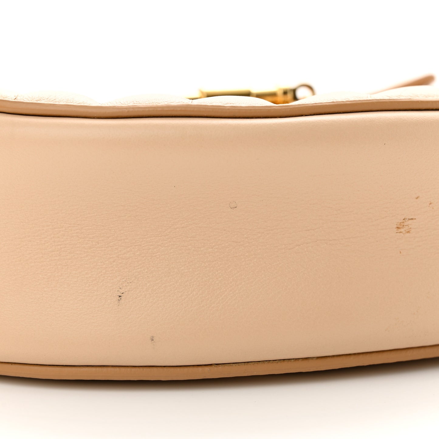 Calfskin Quilted Mini Drew Bijou Shoulder Bag Pearl Beige
