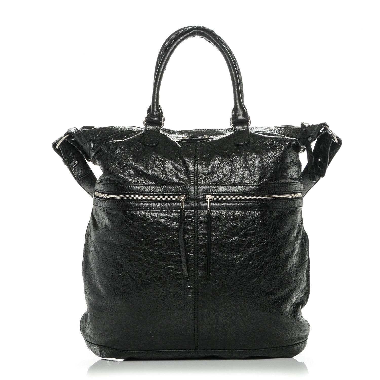 Balenciaga Agneau Mens Classic Hardware Large Square Tote Black 1 of 7