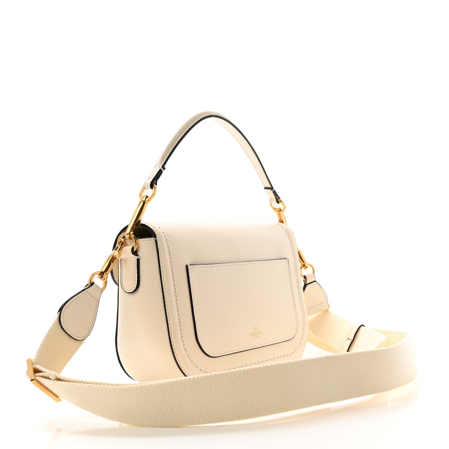 Soft Grainy Calfskin Alltime Shoulder Bag White