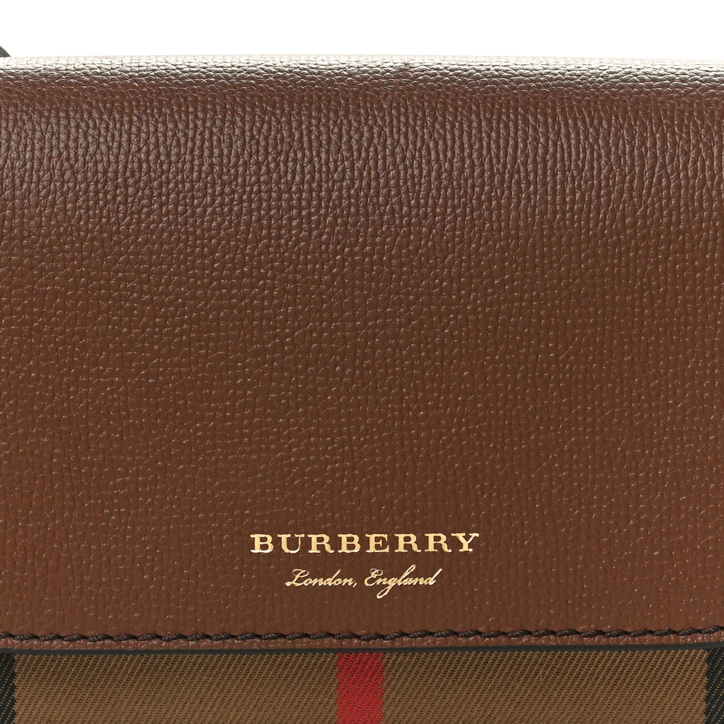 Derby Calfskin House Check Hampshire Crossbody Tan