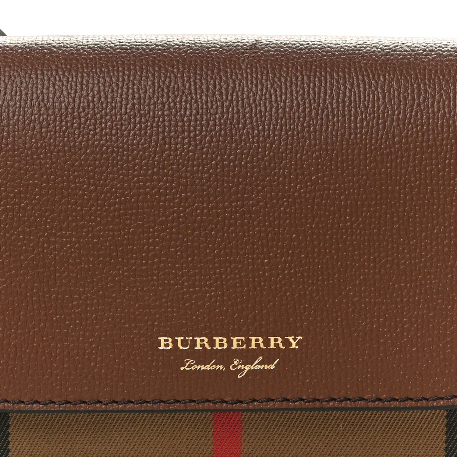 Burberry Derby Calfskin House Check Hampshire Crossbody Tan 7 of 9