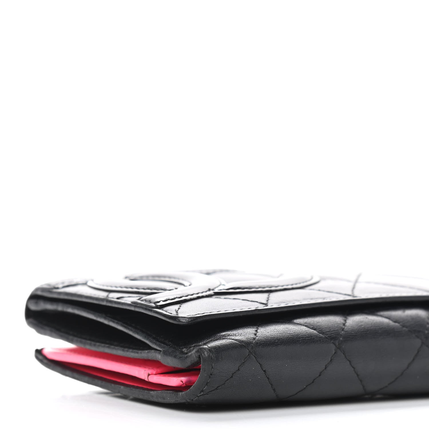 Chanel Calfskin Quilted Cambon Long Double Wallet Black 12 of 13