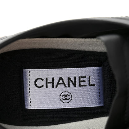Chanel Calfskin Suede Sneakers 37.5 Black 8 of 10