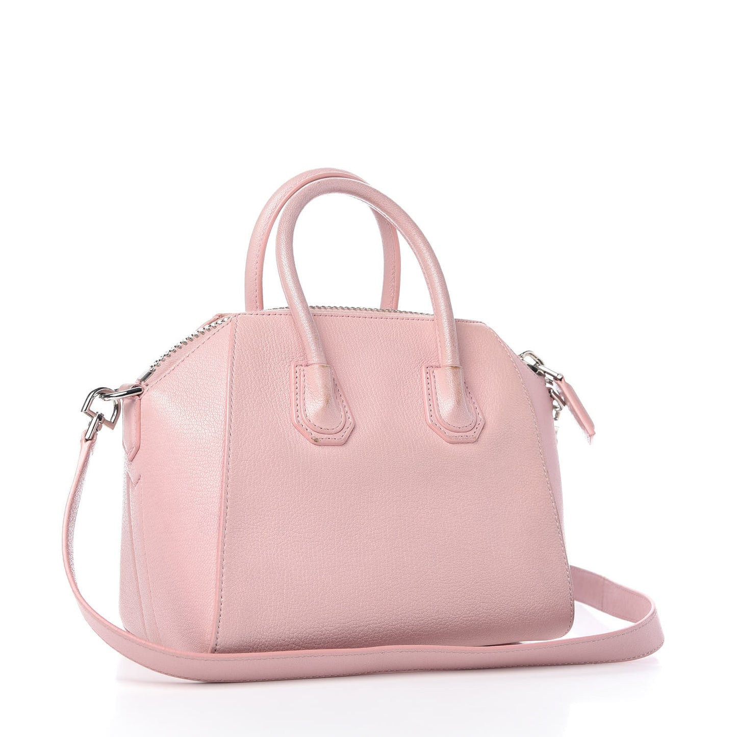 Sugar Goatskin Mini Antigona Pale Pink