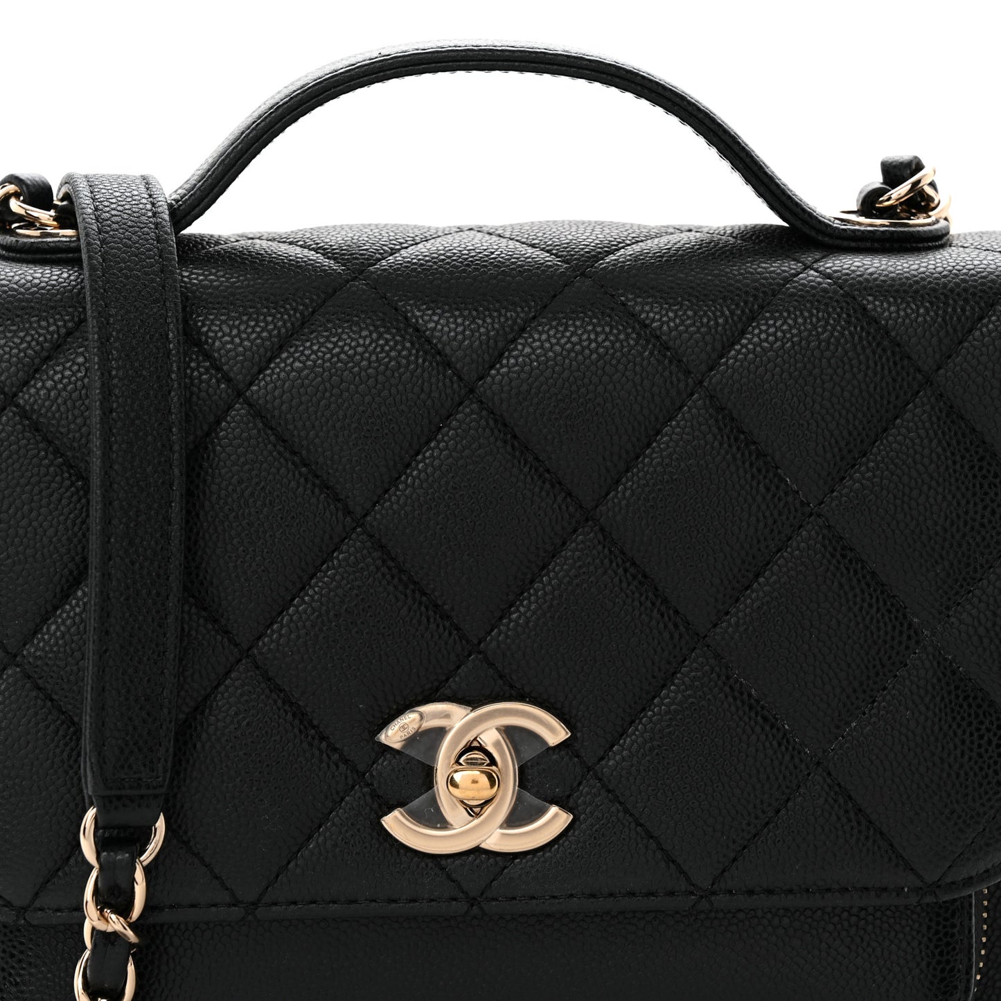 Caviar Quilted Medium Business Affinity Flap Black