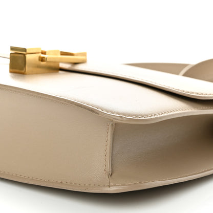 Saint Laurent Smooth Calfskin Carre Satchel Dark Beige 10 of 15