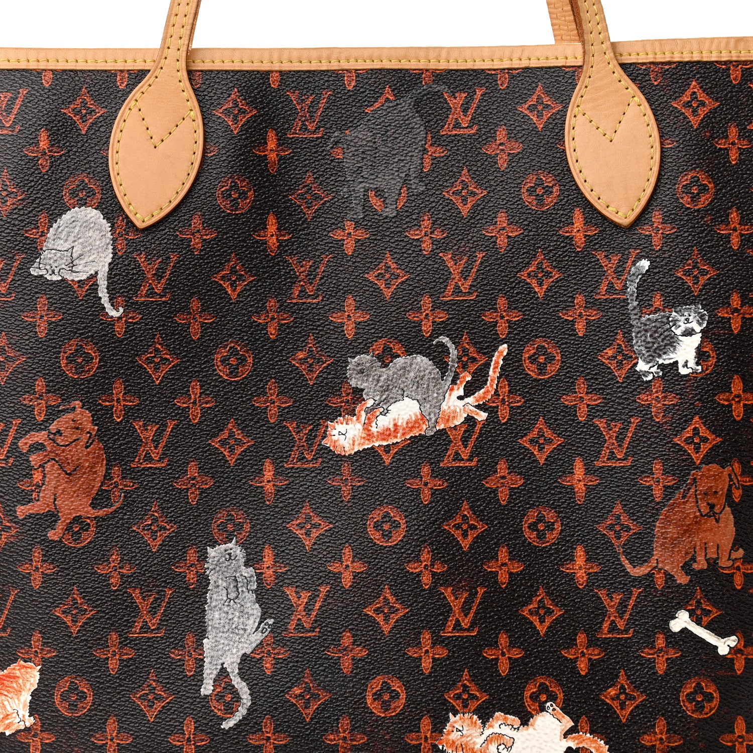 Louis Vuitton Catogram Neverfull MM Marron 9 of 11