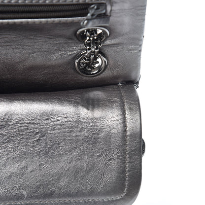 Chanel Metallic Aged Calfskin Quilted 2.55 Reissue 226 Flap Silver 14 of 16