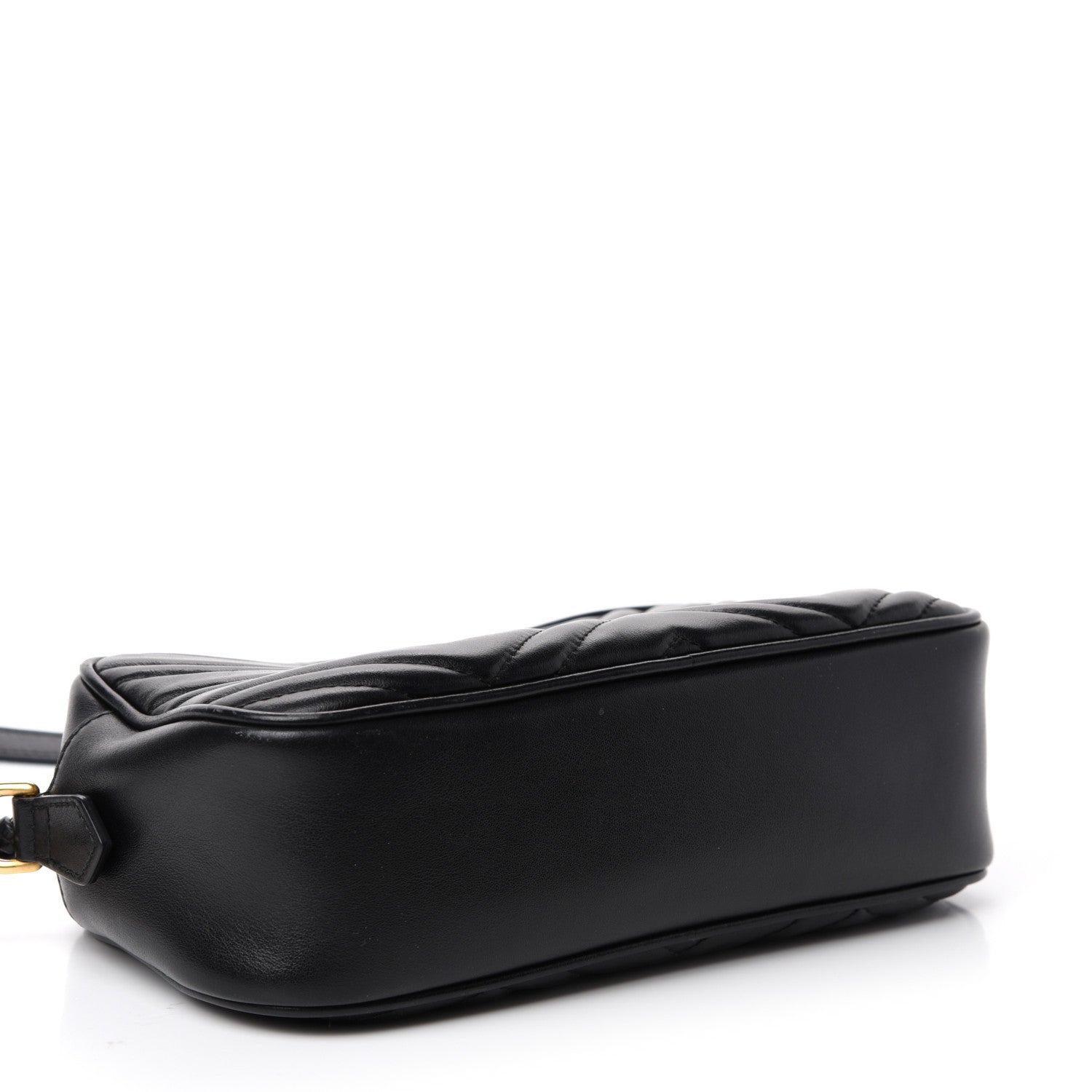 Gucci Calfskin Matelasse Small GG Marmont Chain Shoulder Bag Black 4 of 11