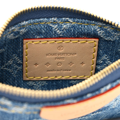 Louis Vuitton Monogram Denim Key Pouch Denim Blue 6 of 7