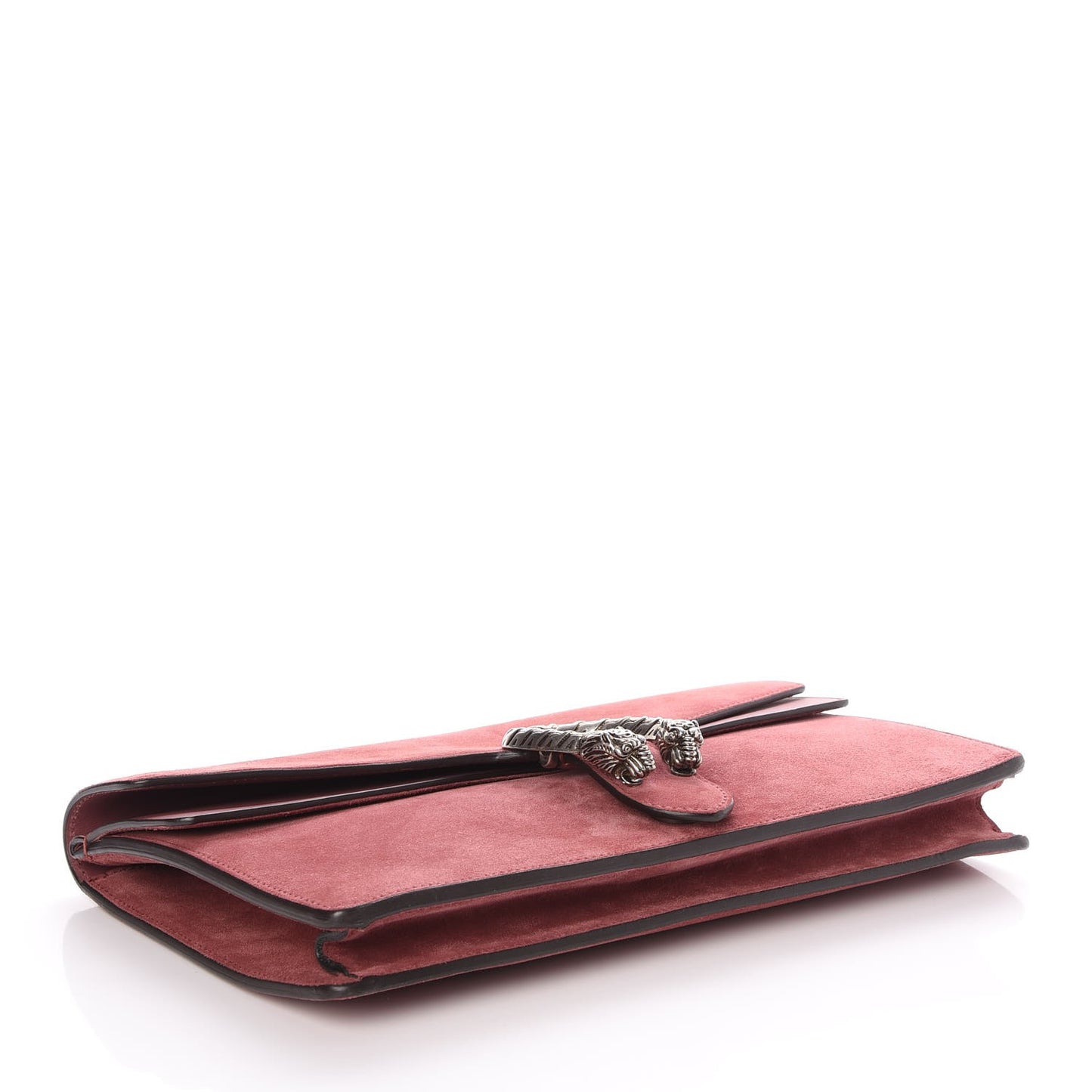 Suede Cudu Vitello Velvet Dionysus Clutch Dry Rose