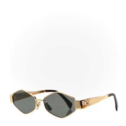 Celine Metal Triomphe 02 Sunglasses CL40254U Gold Green 1 of 6