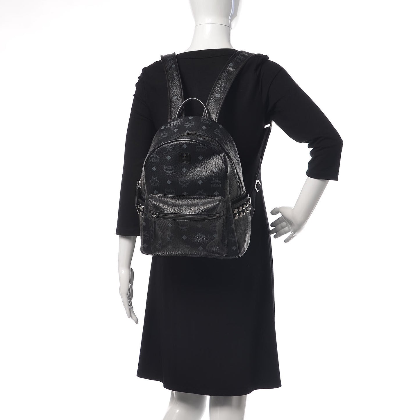 Visetos Small Side Stud Stark Backpack Black