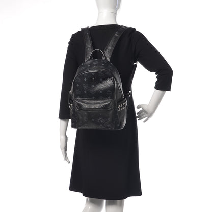 MCM Visetos Small Side Stud Stark Backpack Black 2 of 12