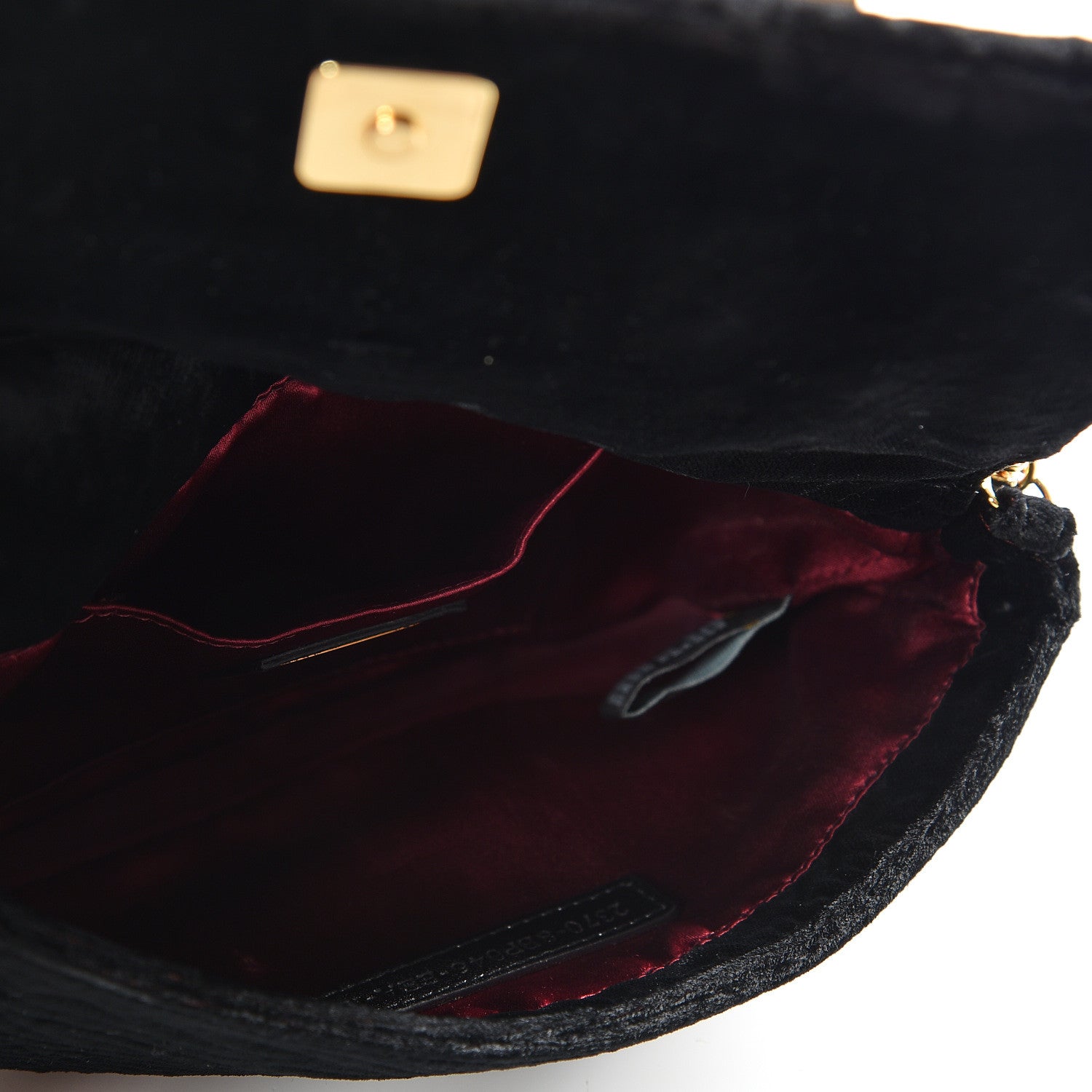 Fendi Velvet Mia Pochette Black 4 of 9