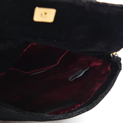 Fendi Velvet Mia Pochette Black 4 of 9